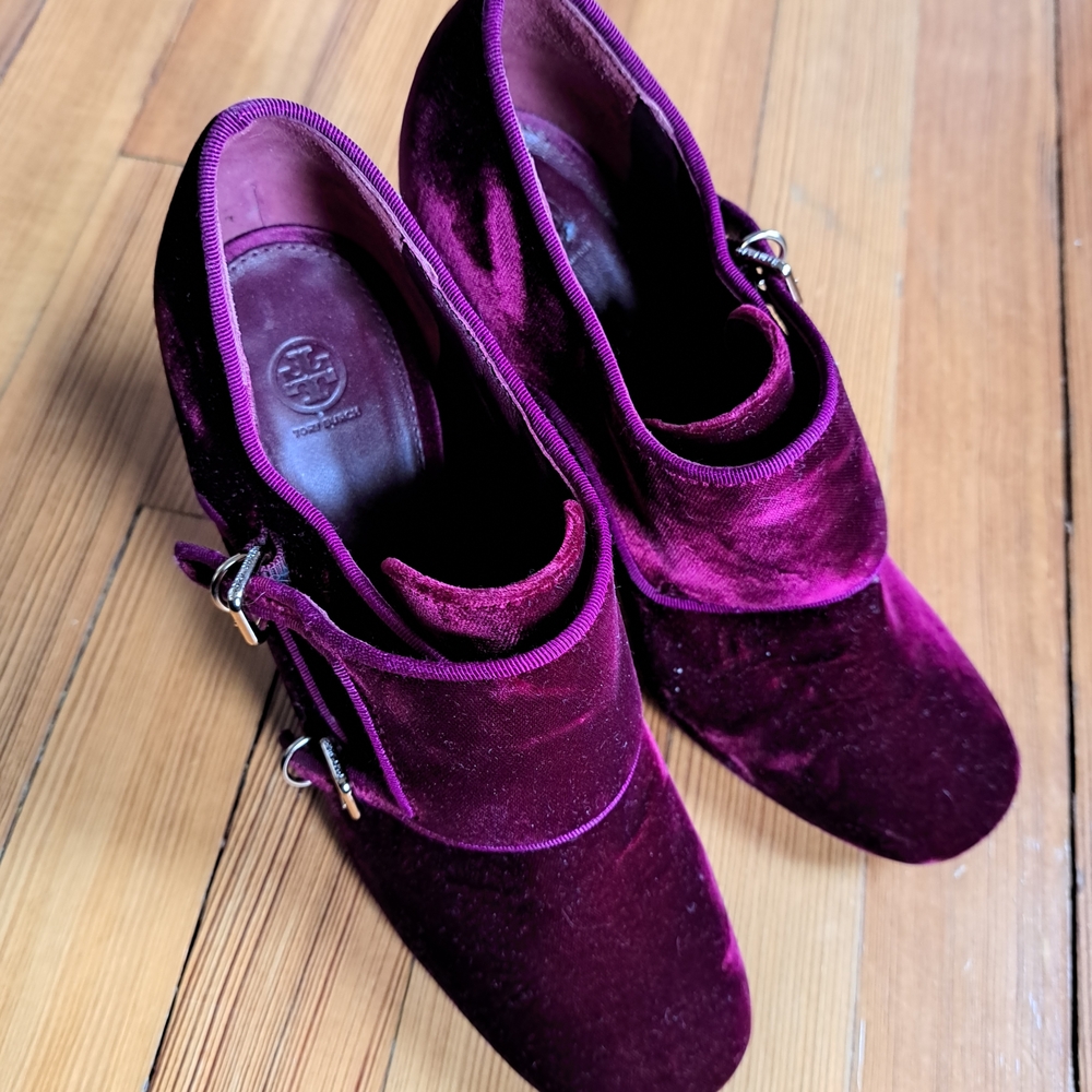 Tory Burch Women's Velvet Ankle Boots